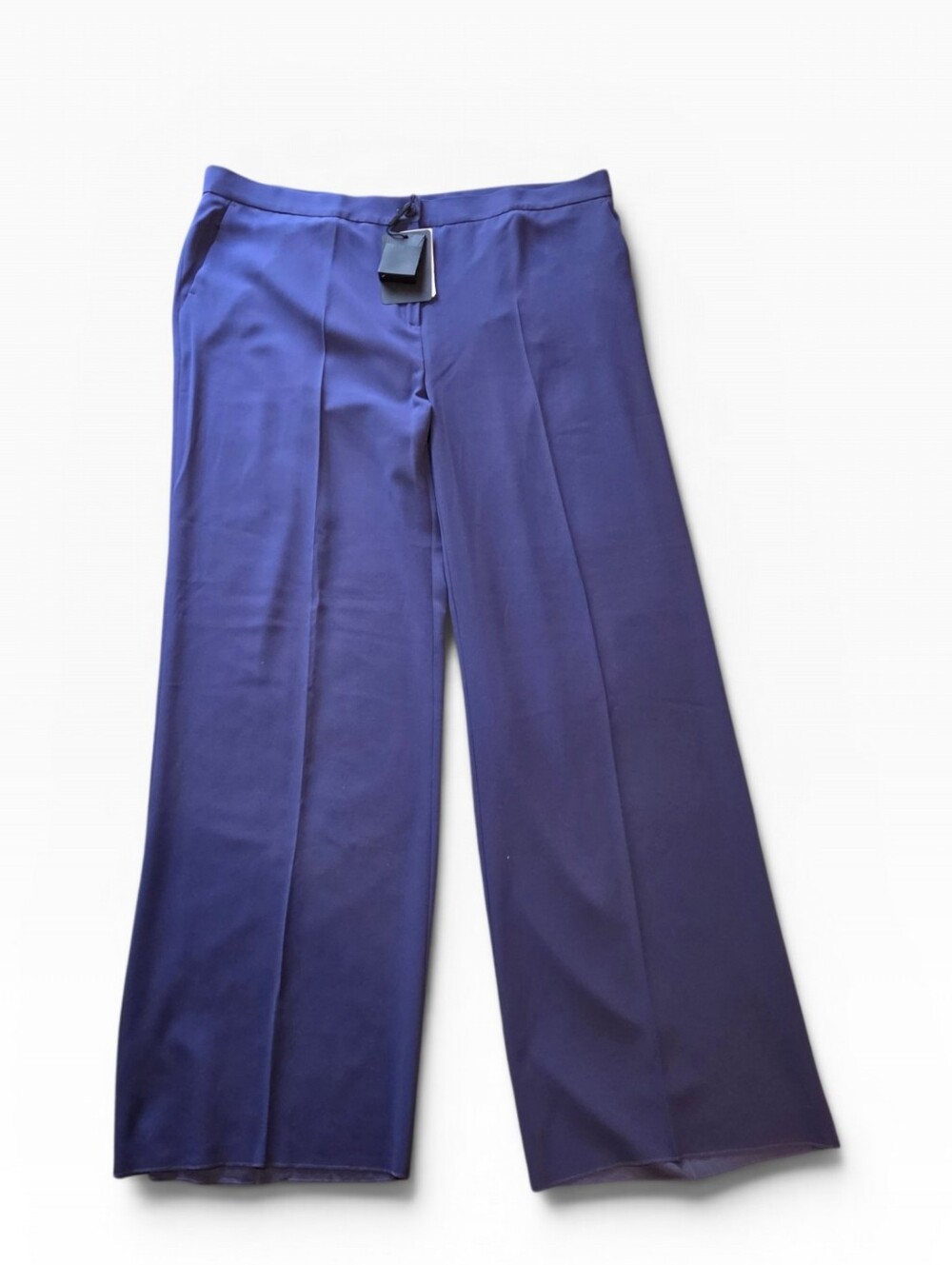 Marina Rinaldi Navy Wide-Leg Trousers